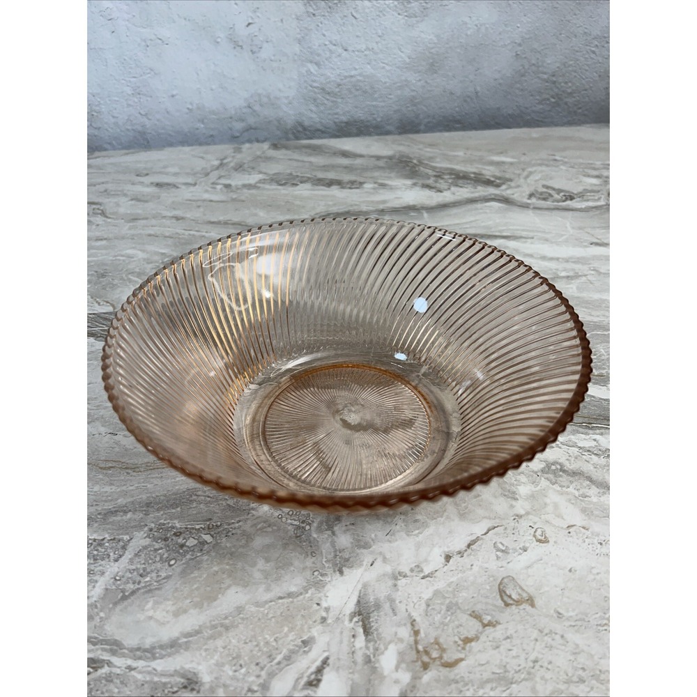 Vintage Federal Diana Depression Glass 9" Diameter Serving Salad Bowl 1937-1941